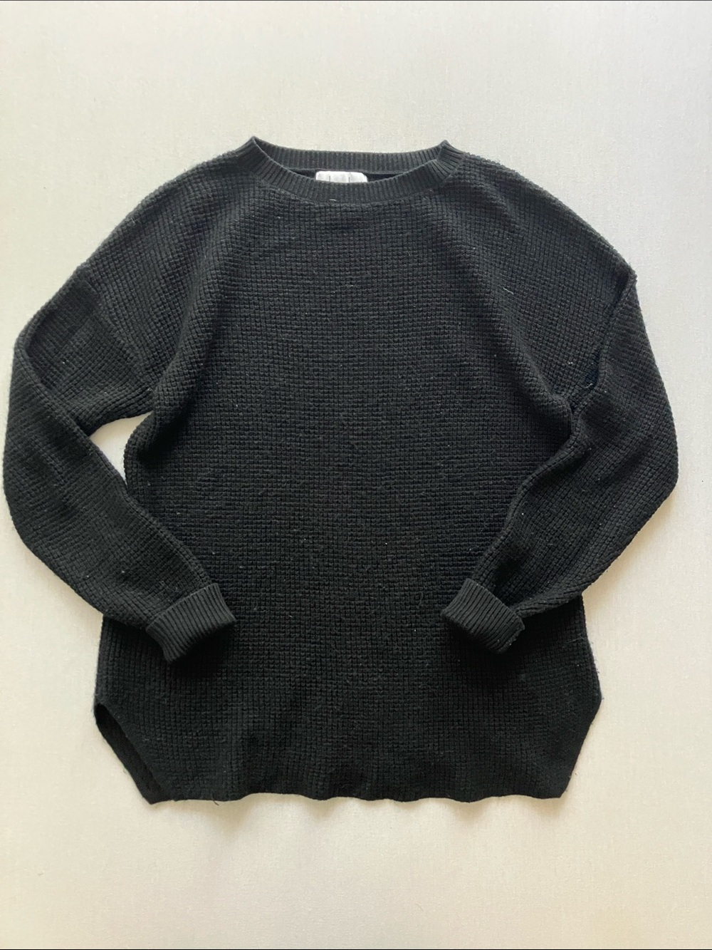 Kersh Black Crewneck Pullover Sweater